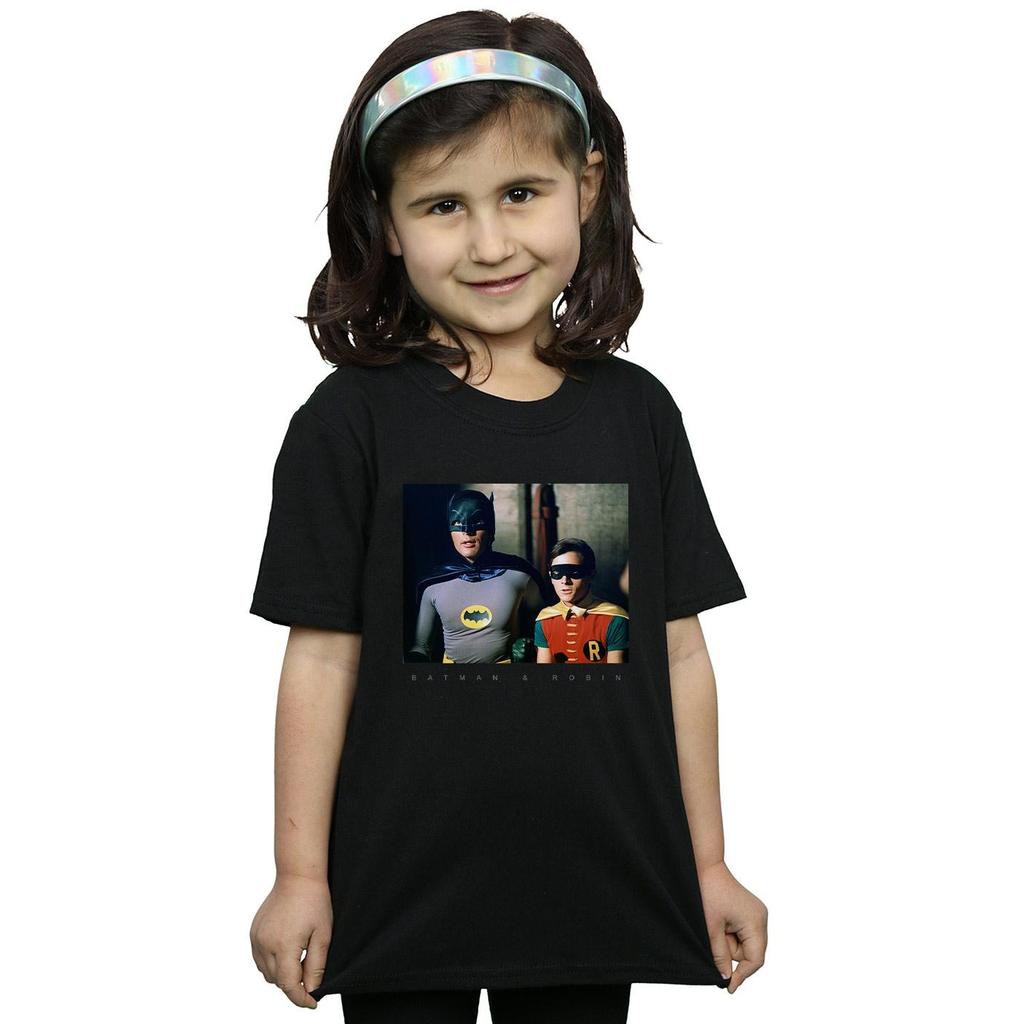 DC Comics Girls Batman TV Series Dynamic Duo Photograph Cotton T-Shirt