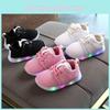 Kids White Led Shoes Soft Mesh Upper Cushioned Footbed Anti-skid Sole