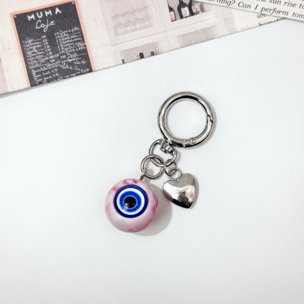 

Luminous Demon Eyeball Keychain Funny Car Key Holder Fashion Bag Pendant Gift Demon Silver