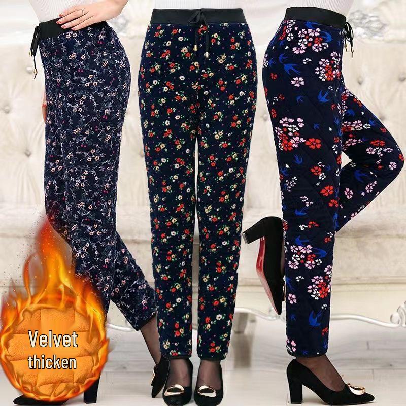 Pantaloni calzi de iarnă pentru femei, cu talie înaltă, mărime mare, din lână de cămilă, căptușiți cu fleece