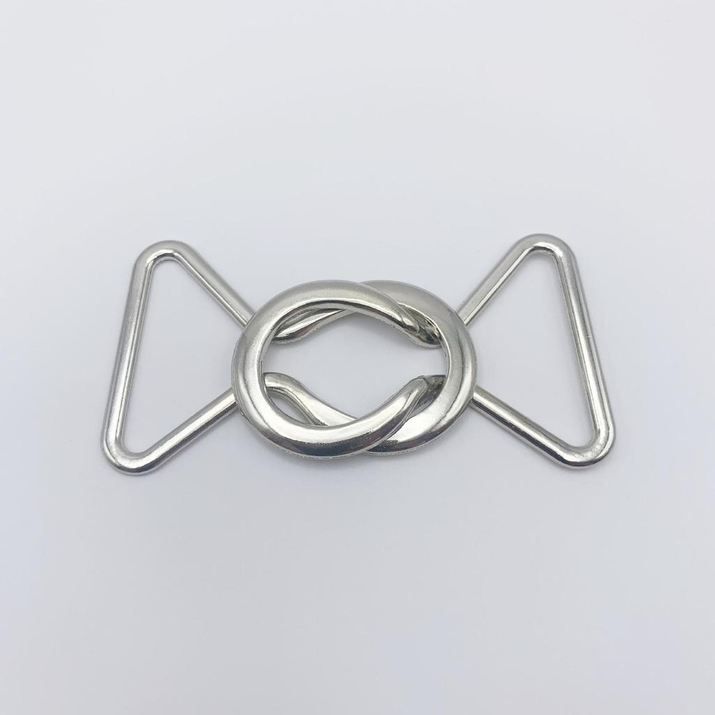 Minimalist Eight-Character Metal Alloy Buckle for Waist-Cinching and Curtain Tieback Accessories