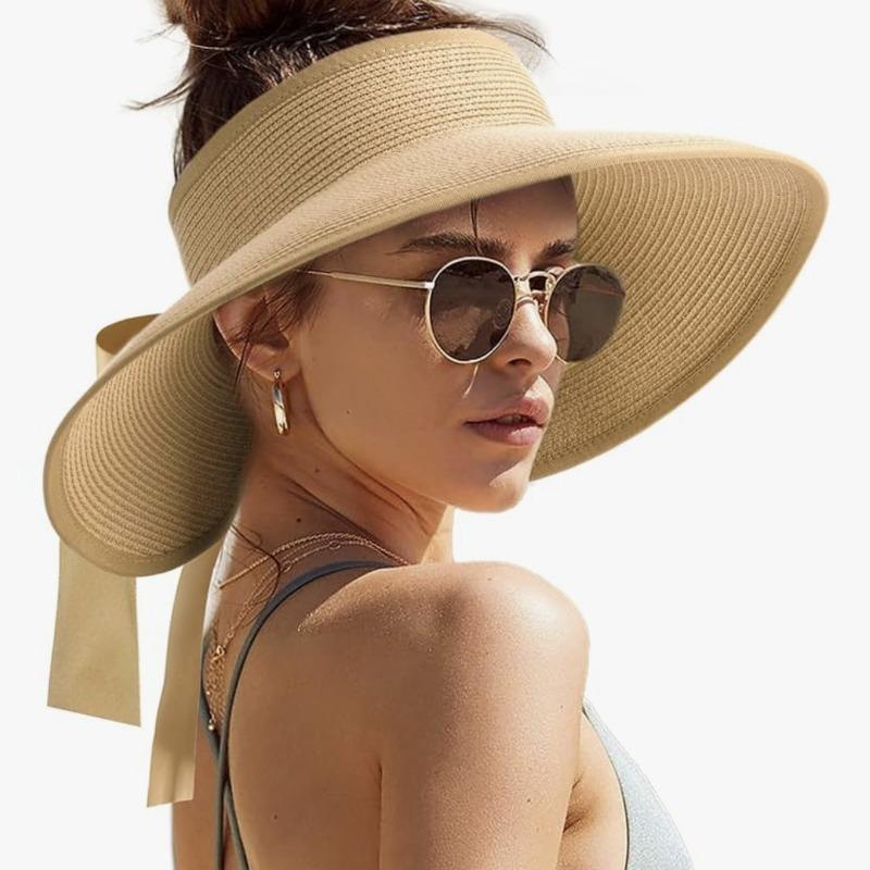Straw Hat Children's Summer New Anti-purple Line Beach Hat Big Brim Sun Visor Raffia Straw Hat