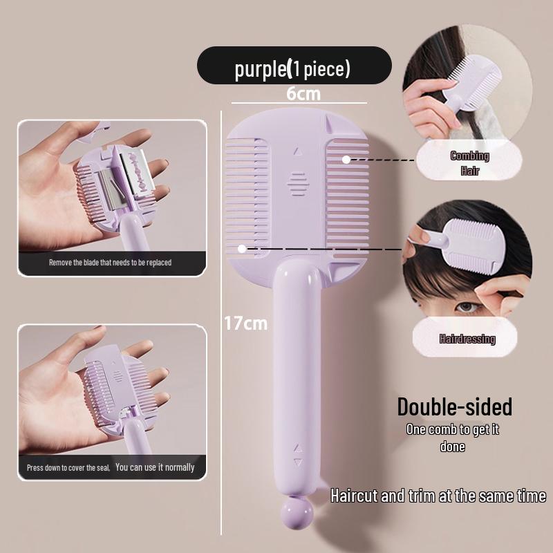 Fluffy Tooth Three-Row Boar Bristle Hairdressing Comb - Wooden, Pointed, Long Handle for Teasing, Curling, and Styling