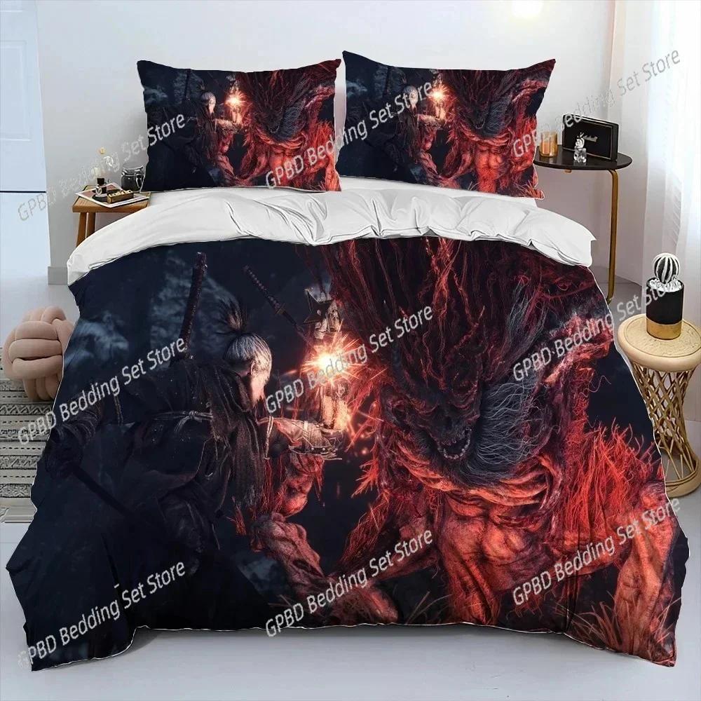 Comforter S-Sekiro Shadows Die Twice Game Bedding Set 3D Printed Suitable For Bedroom Kids Home Textile