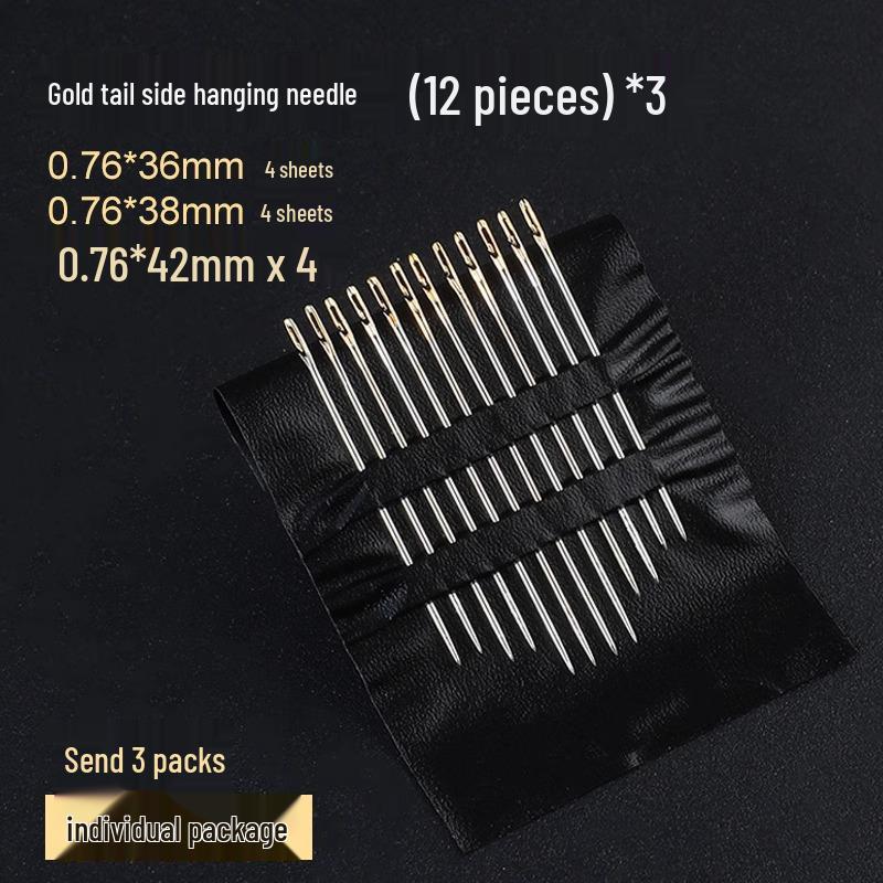 Easy-Thread Sewing Needles for Seniors & Visually Impaired - Ideal for Quilts, Comes with Needle and Thread Box