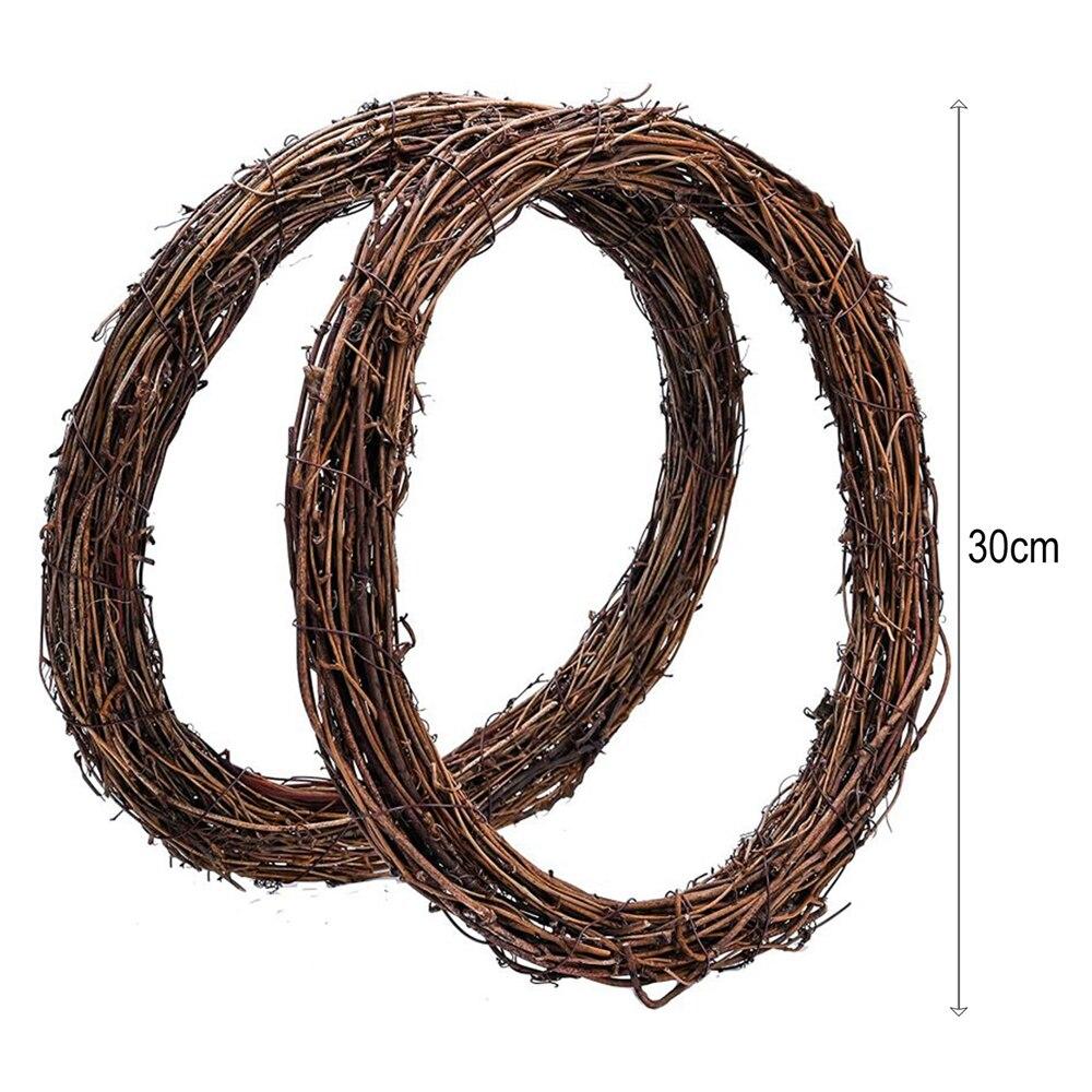 Natural Grapevine Wreath Christmas 2pcs Garland Decoration  Wedding Decor