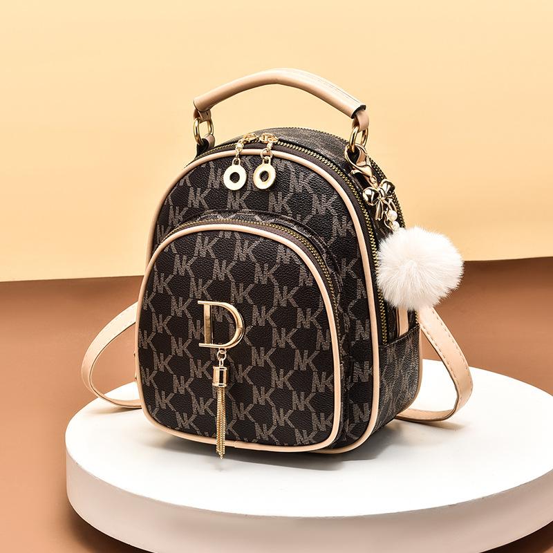2025 new textured backpack women's large-capacity bag women's summer simple messenger bag fashion small bag women