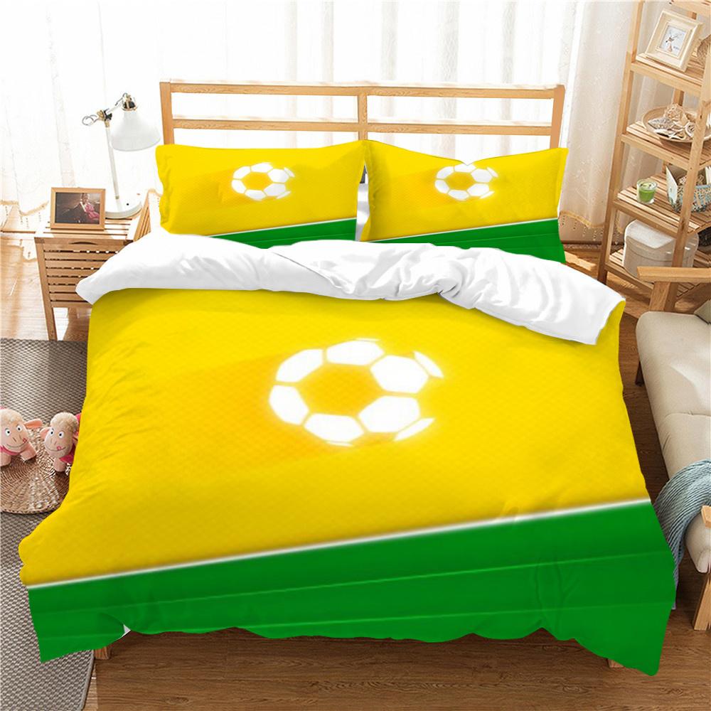 Hot Sell Football Bedding Cover Suit Cool Pattern Home Textiles Bed Set Duvet Cover Set Luxury Cover Set King Size Quilt Cover