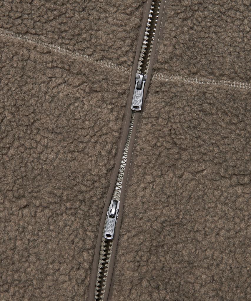 Nomanual Trace Sherpa Fleece Jacket - Khaki Gray