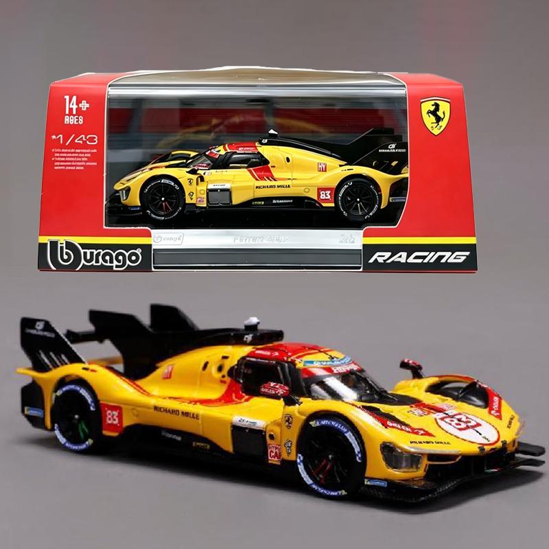 Neu im Sortiment: Bburago 1:43 Ferrari 296 Gt3 2025-#51 2025 499p #83 Meisterschaftsauto 24h Le Mans Legierung Druckguss Auto Modelle Spielzeug Geschenk