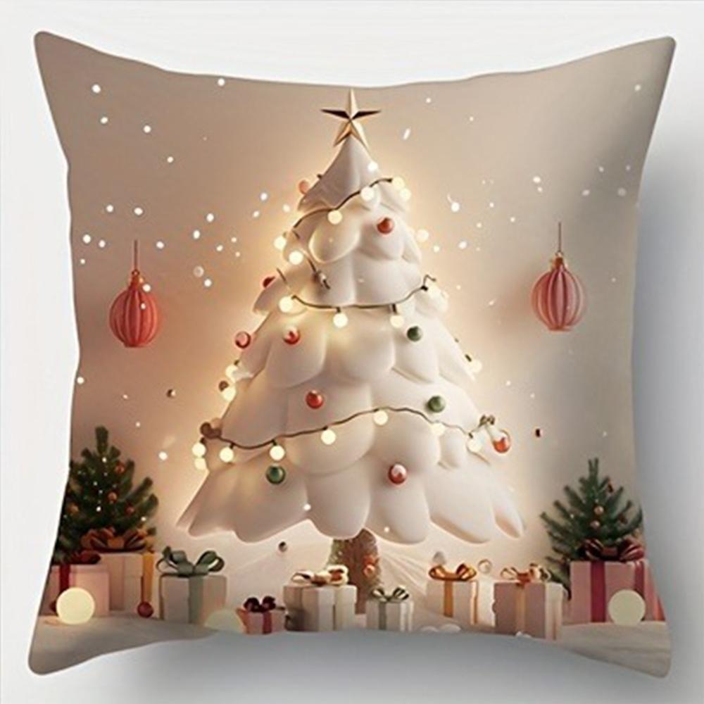 Christmas Decoration Pillowcase New Year Gift Santa Claus Snowman Pillow Cover Home Room Decoration Sofa Cushion Cover