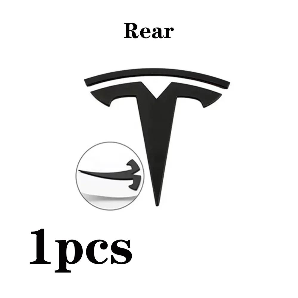 1pcs ABS for Tesla Model 3 Mode Y Car Front Hood Logo Cover Emblem Sticker Styling Auto Body Rear Trunk Badge Accessories