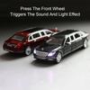 1:24 Scale S600 62S Mini Model Toy Cars Alloy Diecast Doors Opened Sound Light Pull Back Rubber Tires Car Toys Children Gifts