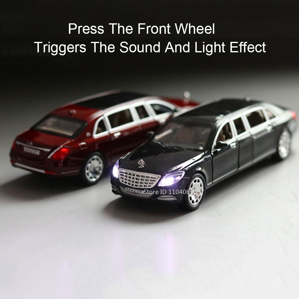 1:24 Scale S600 62S Mini Model Toy Cars Alloy Diecast Doors Opened Sound Light Pull Back Rubber Tires Car Toys Children Gifts