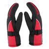 Winter Ski Gloves Windproof Waterproofing Plush Lining Warm Motorcycle Gloves for Skiing Cycling Hiking Climbing Red