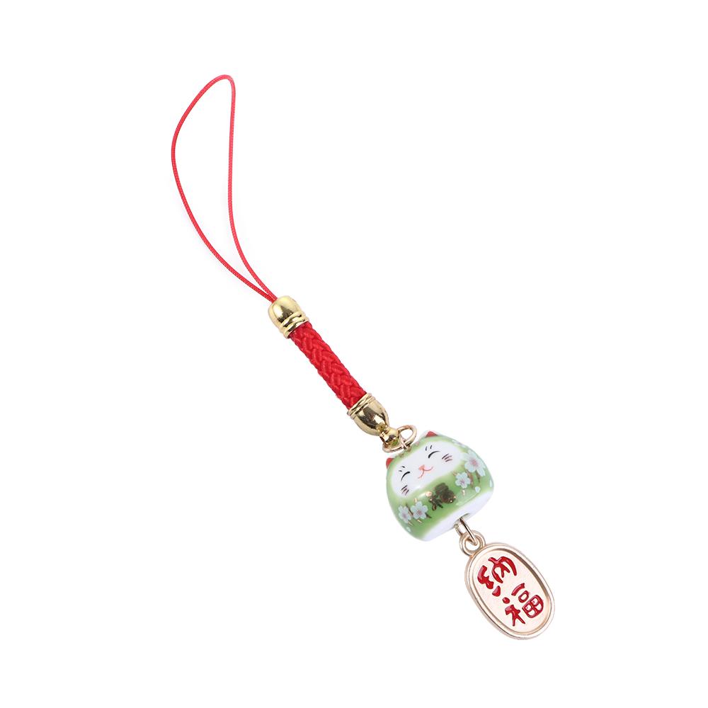 Keychain Good Luck Phone Pendant Bag Pendant Phone Charm Lucky Cat Lanyard Mobile Phone Straps Phone Lanyards Phone Hang Rope