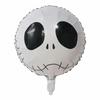12 pcs 18 inch Halloween Skull Black and White Striped foil Balloons Halloween Dead Ball Party Decoration Balloon Set