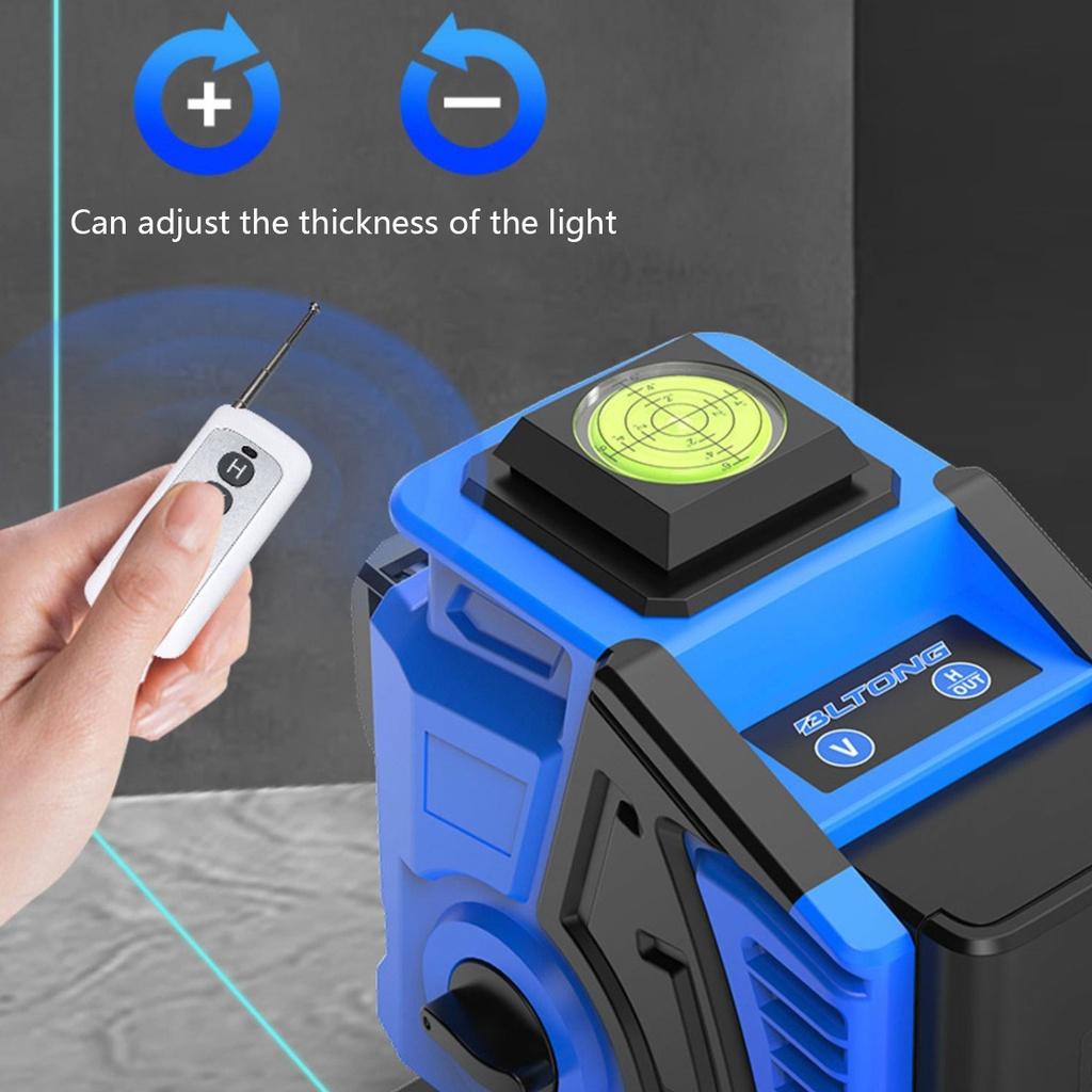 12/16 Lines Laser Levels Self-Leveling 360 Horizontal & Vertical Cross Super Powerful Green Light Laser Levels LED Display Blue EU / US Plug