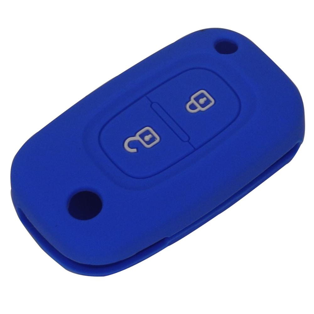 Jingyuqin 2 Buttons Remote Silicone Flip Folding Car Key Case Cover Proctored For Renault For Lada Modus Clio Megane Kangoo