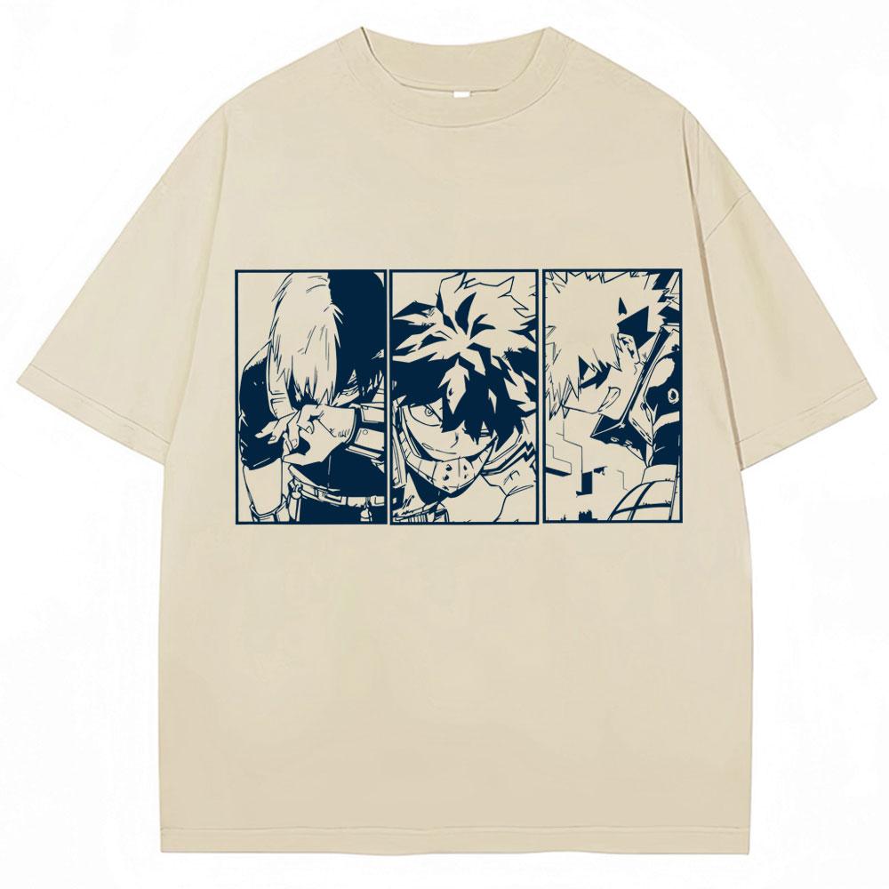 Anime My Hero Academy Tshirt Toku Bakugou Katsuki Todoroki Tshirt Men Women Retro Harajuku Fashion Cotton Oversized Tshirt