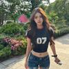 Short Sleeve T-shirts For Women Sexy Tops Short Style Girls Y2K T-shirts String Printed Lady Fashion Tees Casual T-shirts Sports Tops Girls Tops