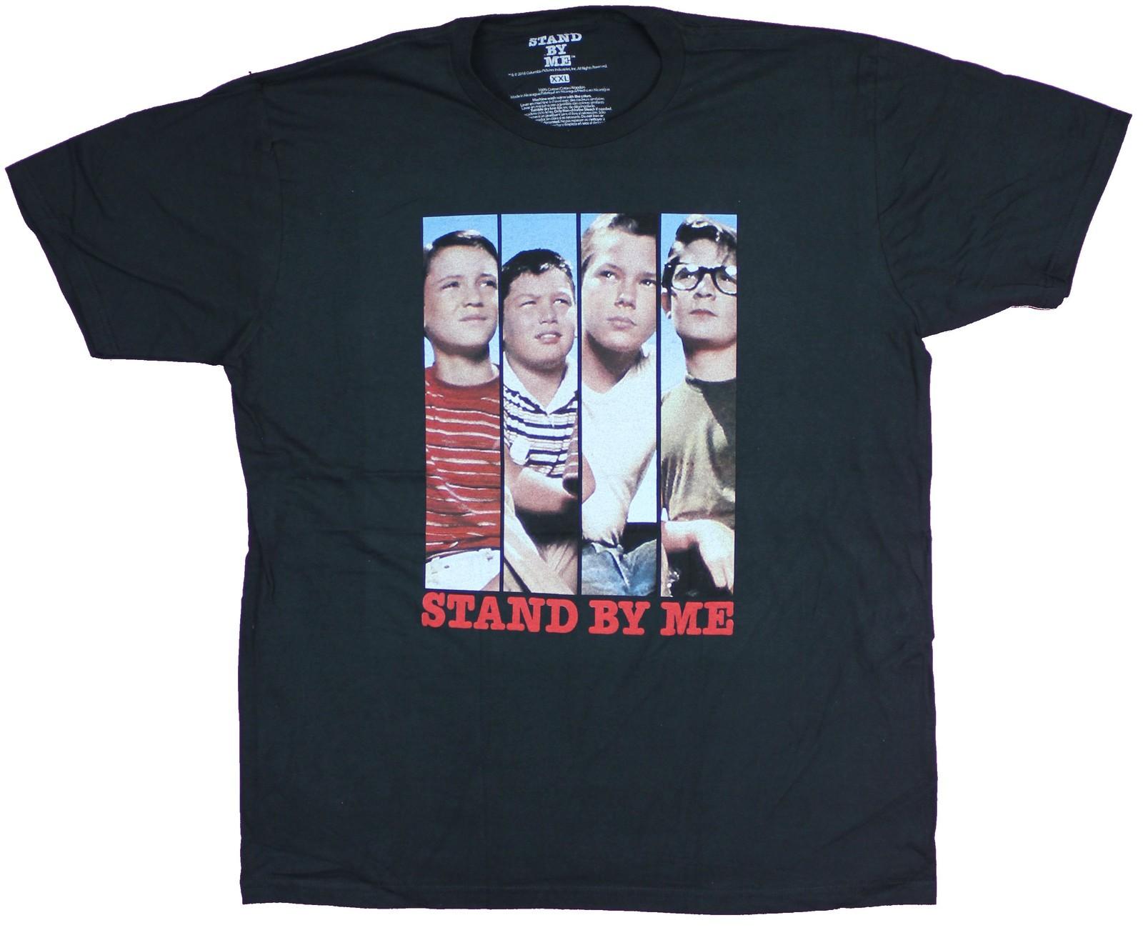 Stand By Me Adult New T-Shirt - Cast Panels Collage Pic S