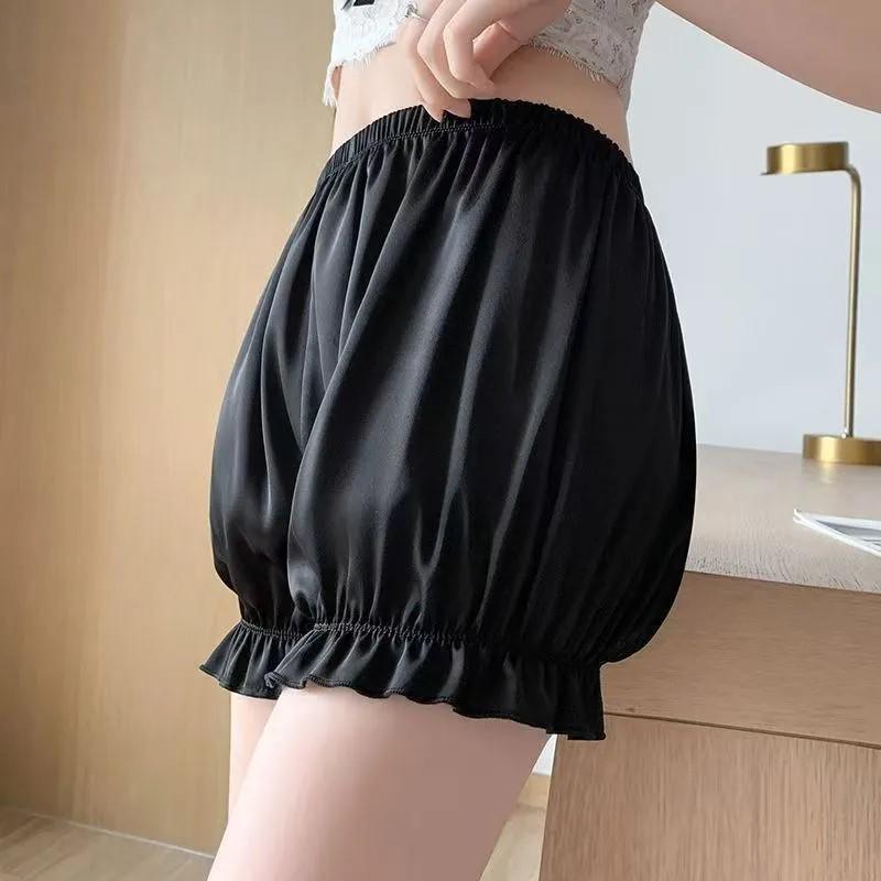 

Women s Summer Thin Safety Pumpkin Pants - Anti-Exposure Lantern Shorts, Inner/Outer Wear Base Layer, White One Size