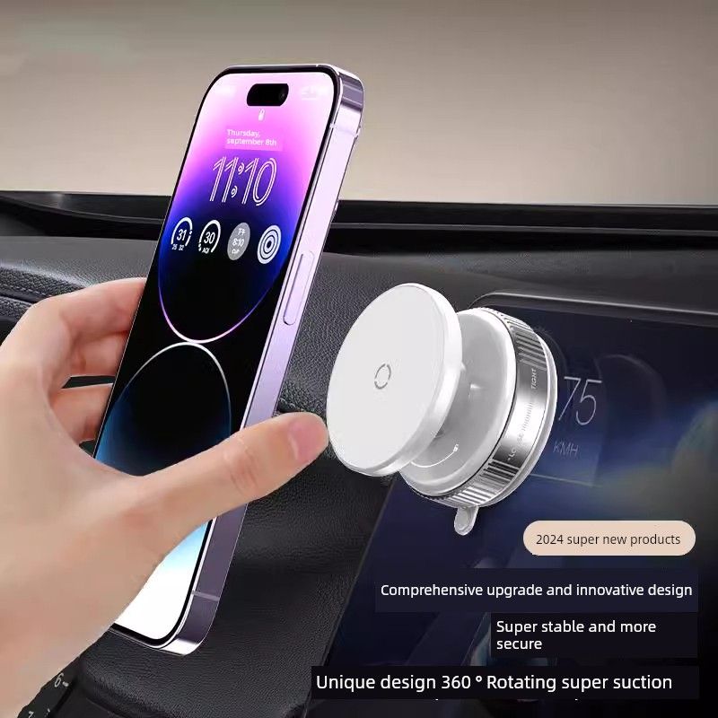 2025 New Model Magsafe Magnetic Phone Holder Car Mount Foldable Suction Cup Vacuum Adsorption Desktop Selfie Stand