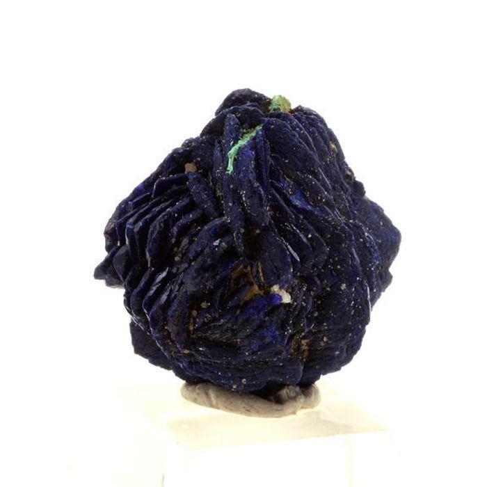 Pierres et Minéraux. Chessylite ( Azurite ). 17.0 ct. Chessy-les-Mines, France.
