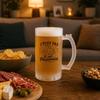 Chope à bière - PLANETEE - J’peux pas je suis Poissonnier (minimaliste) - Verre trempé givré - 470 ml - Imprimée en Bretagne