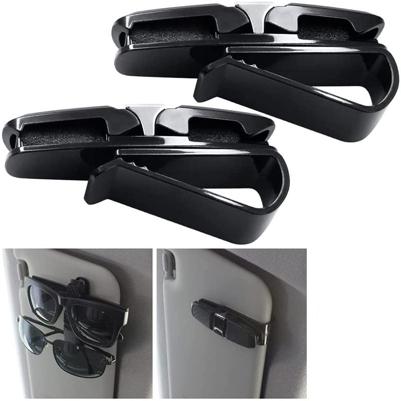 Car Glasses Case Holder Auto Sun Visor Glasses Sunglasses Organizer Clip Card Holder Eyeglasses Car Accessories Interior