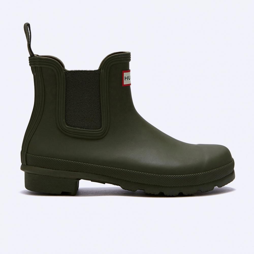 

HUNTER Оригинальные резиновые сапоги Chelsea Rainshort Olive WFS2078RMA-OVL