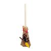 Mini Witch Broom Car Pendant Wooden Halloween Ornament for Rearview Mirror 1:6/1:12 Miniature Doll Houses Scale Accessory
