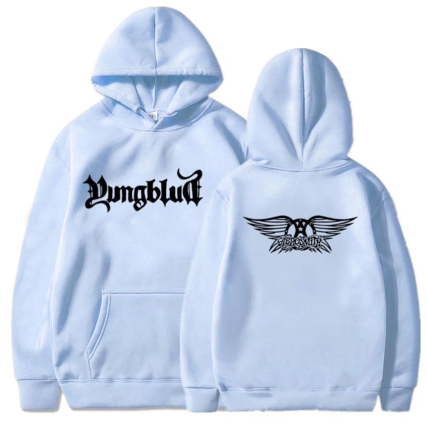 Aerosmith YUNGBLUD Ještě jednou Mikiny Fleece Zima Dlouhý rukáv Pánské Mikiny S kapucí Módní Pánské Dámské Oblečení