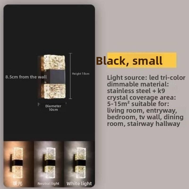 Modern Crystal Wall Light With Led Lamp And Wall For Bedroom And Living Room Decor