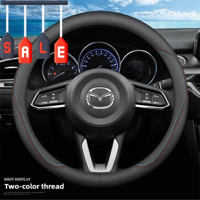 Housse de volant en cuir pour voiture pour Mazda 2 3 5 6 CX5 MX5 CX 5 CX30 MX-5 CX3 CX7 CX60 CX9 CX90 CX-60 RX8 Accessoires
