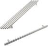 Furniture Handle Rail for Drawers Cabinets Metal Silver Color 5 Pcs 385mm