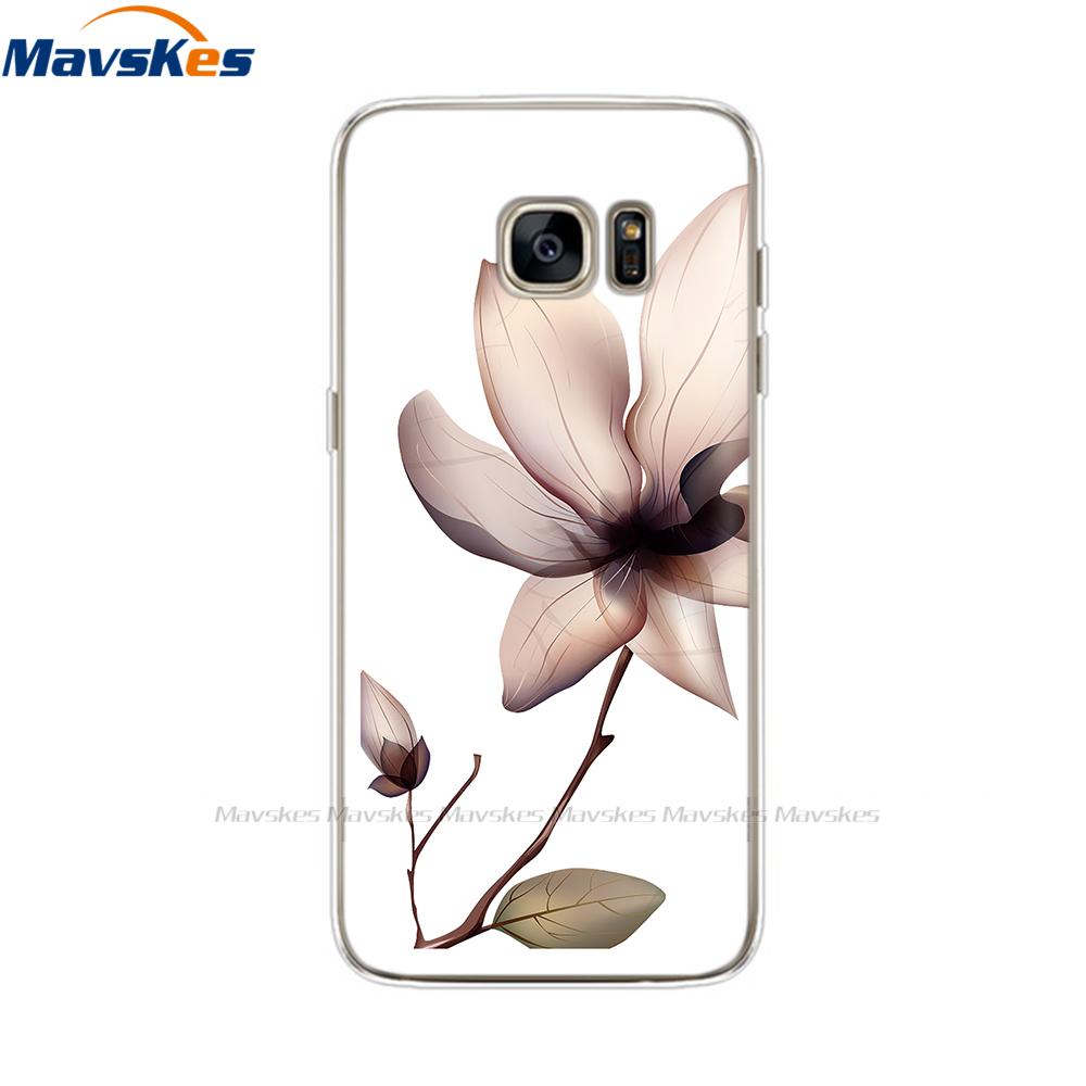 Custodia in Silicone Cartone Animato Per Samsung Galaxy S7 Custodie Cover Fiore Morbido TPU Custodia per Telefono Per Samsung S7 edge G930F G930FD G930W8 Funda