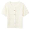 Women's Hollow-out Knit Short-Sleeve Cardigan