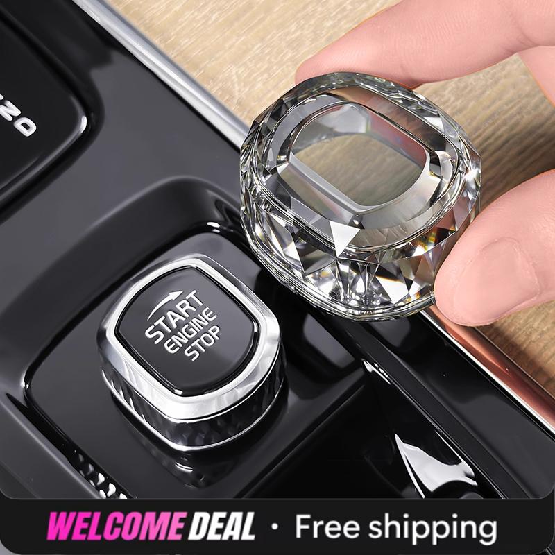 Car One Click Start Crystal Knob Cover Interior Modification Accessories for Volvo XC60 V60 S60 XC90 V90 S90
