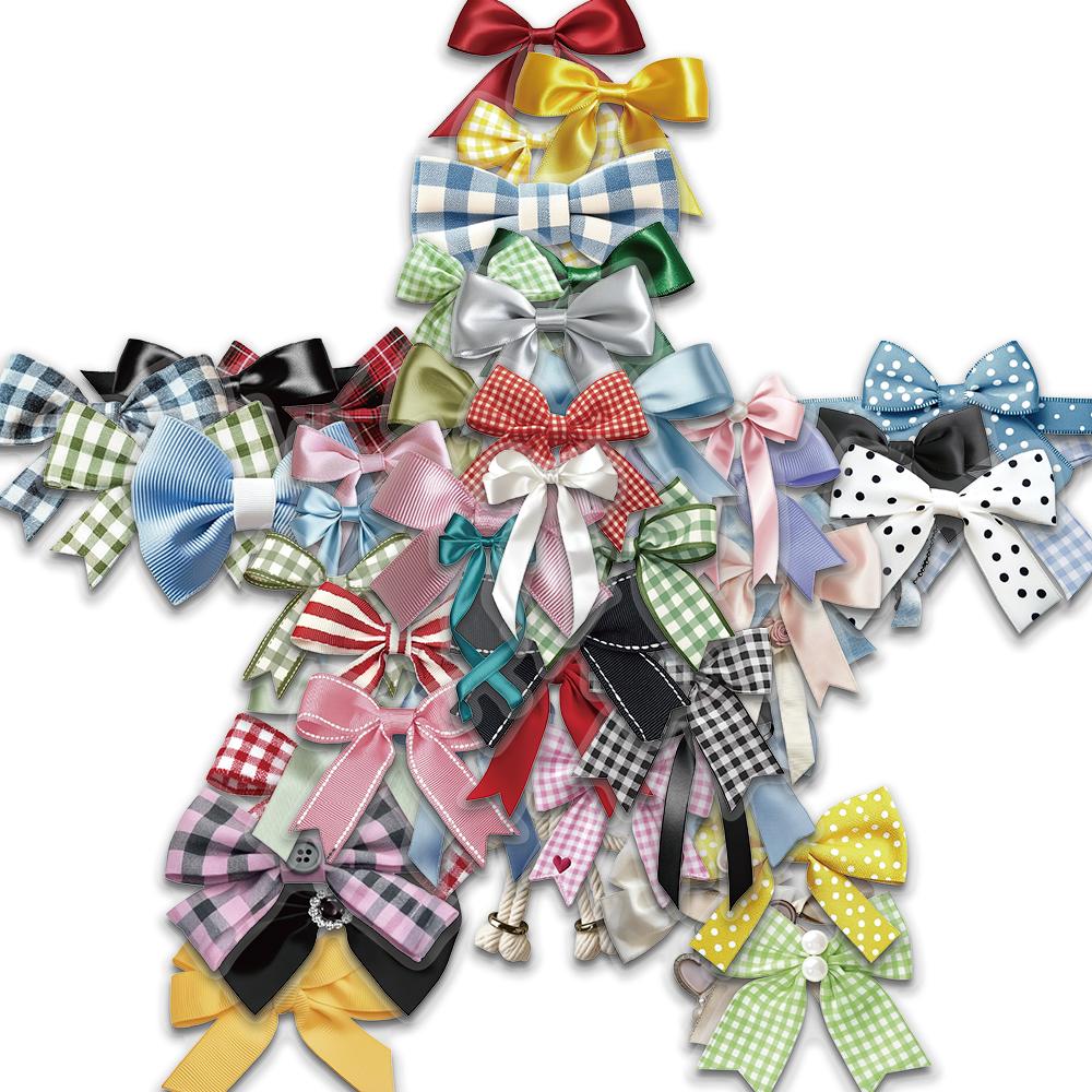 50PCS Bowknot Stickers Nostalgia Creative Decoration Luggage Laptop Phone Cup Skateboard Decoration Nostalgic Vinyl Stickers