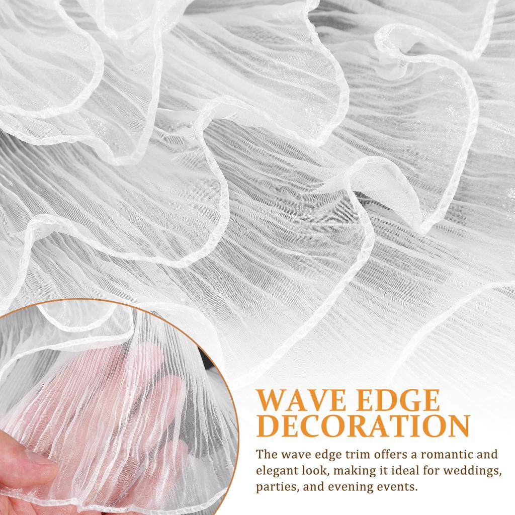 Pleated Ruffle Trim Ribbon Fabric Trimming Dress Ruffle Ribbon Ruffle Wavy Lace With Ruffled Edge Strip Ruffled For Sewing Dress