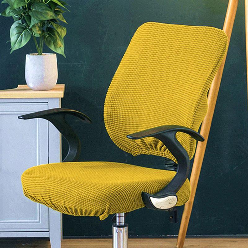 2PCS/Set Seat Cover Dust-Proof Backrest Cover Universal Rotating Chair Removable Elastic Office Chair Cover Split
