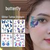Ricalon Glitter Butterfly Temporary Tattoos - Festival & Princess Face Stickers for Kids and Influencers
