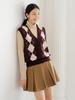 NITINA Cashmere Blending Argyle Vest Br