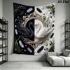Black&White Swan Wall Tapestry Aesthetic Wall Hanging Printed Fabric Blanket Decorative Tapestries for Bedroom Living Room Home Decor