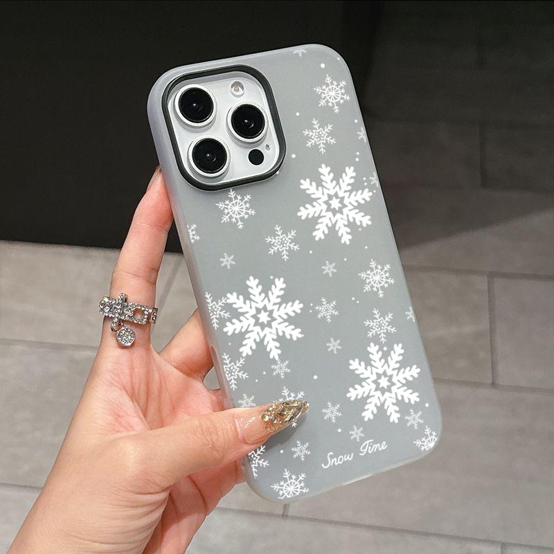 Winter Snowflake Pattern Phone Case For Samsung S25 S24 S23 S22 S21 Ultra Plus S25 S24 FE A56 A36 A26 A55 A35 A16 A15 A07 Cover Galaxy A56 5G