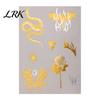 Waterproof Fake Tattoo Decals Golden Silver-color Metallic Sticker for Women Girls, Temporary Adult Child Tattoos Face Body Arm Decoration,