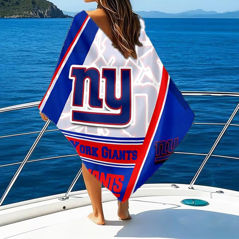 Beach Towel with New York Giants logo Pattern - soft,absorbent,machine washable Lightweight&Modern,swimming,Travel Essentials