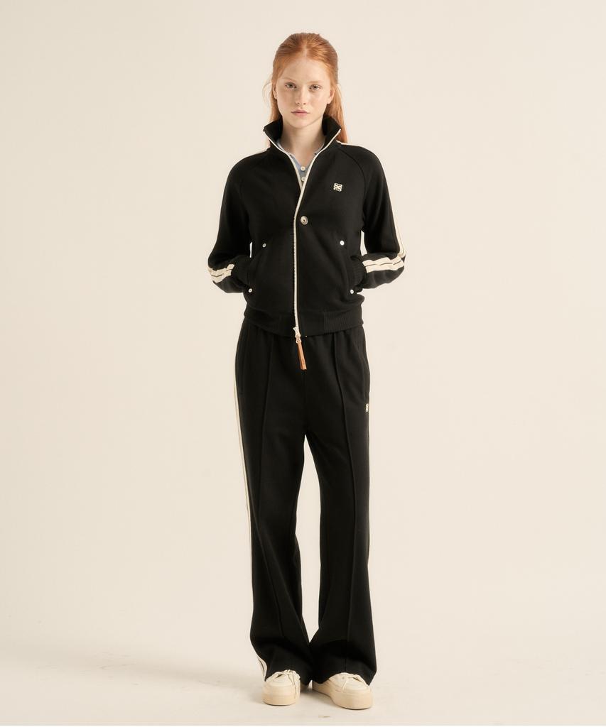 Satur Lawton All Day Track Zip-Up Jacket Caviar Black